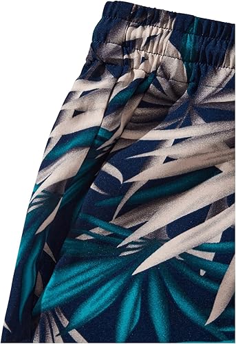 Miniatura 8 de GORGLITTER Conjunto de 2 piezas para hombre con estampado floral cintura elástica pantalones cortos sin mangas