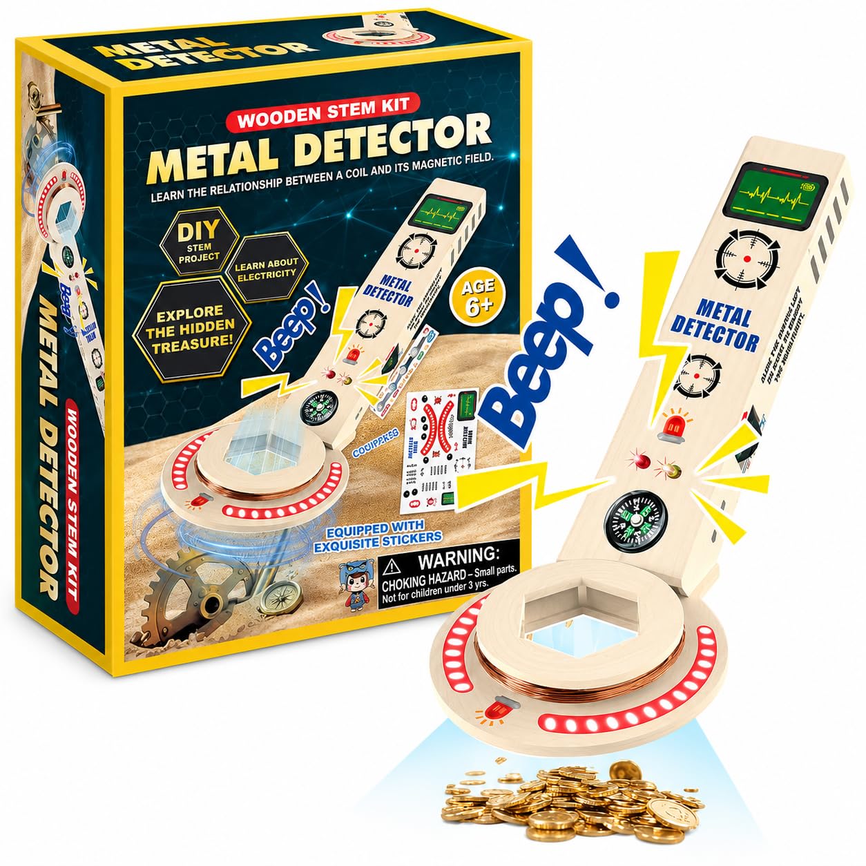Kit4Curious® DIY Metal Detector Kit for Kids | Build a Working Metal Detector | STEM Science Experiment | Electronics Learning Toy | School Project Working Model | Age 6+ Years-image-10
