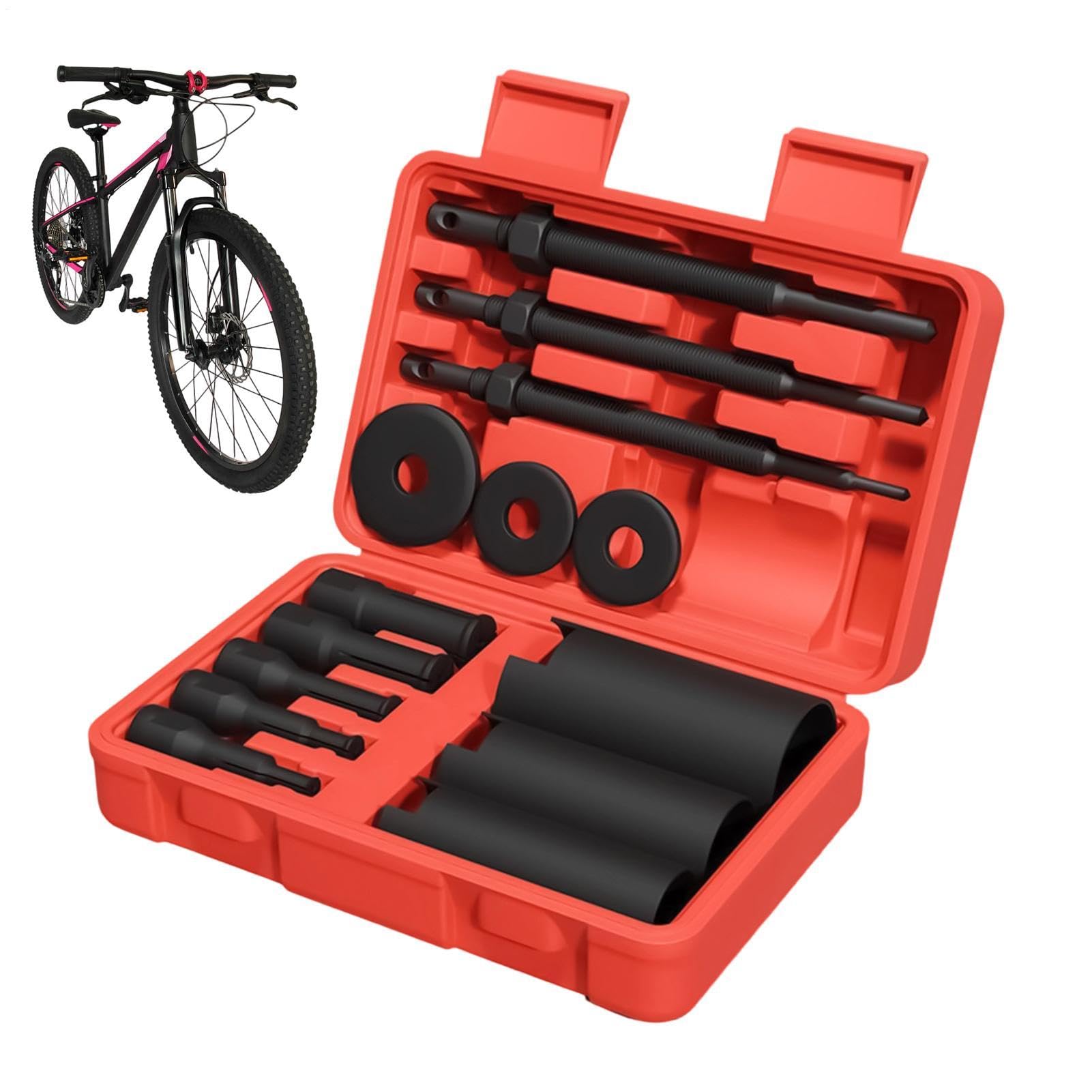 Innenlagerabzieher Fahrrad-Reparatur-Set | lager-Abzieher-Werkzeug Für Outdoor, zu Hause, in der Garage, in der Werkstatt, am Berg, am Straßenrand, beim Mountainbiken