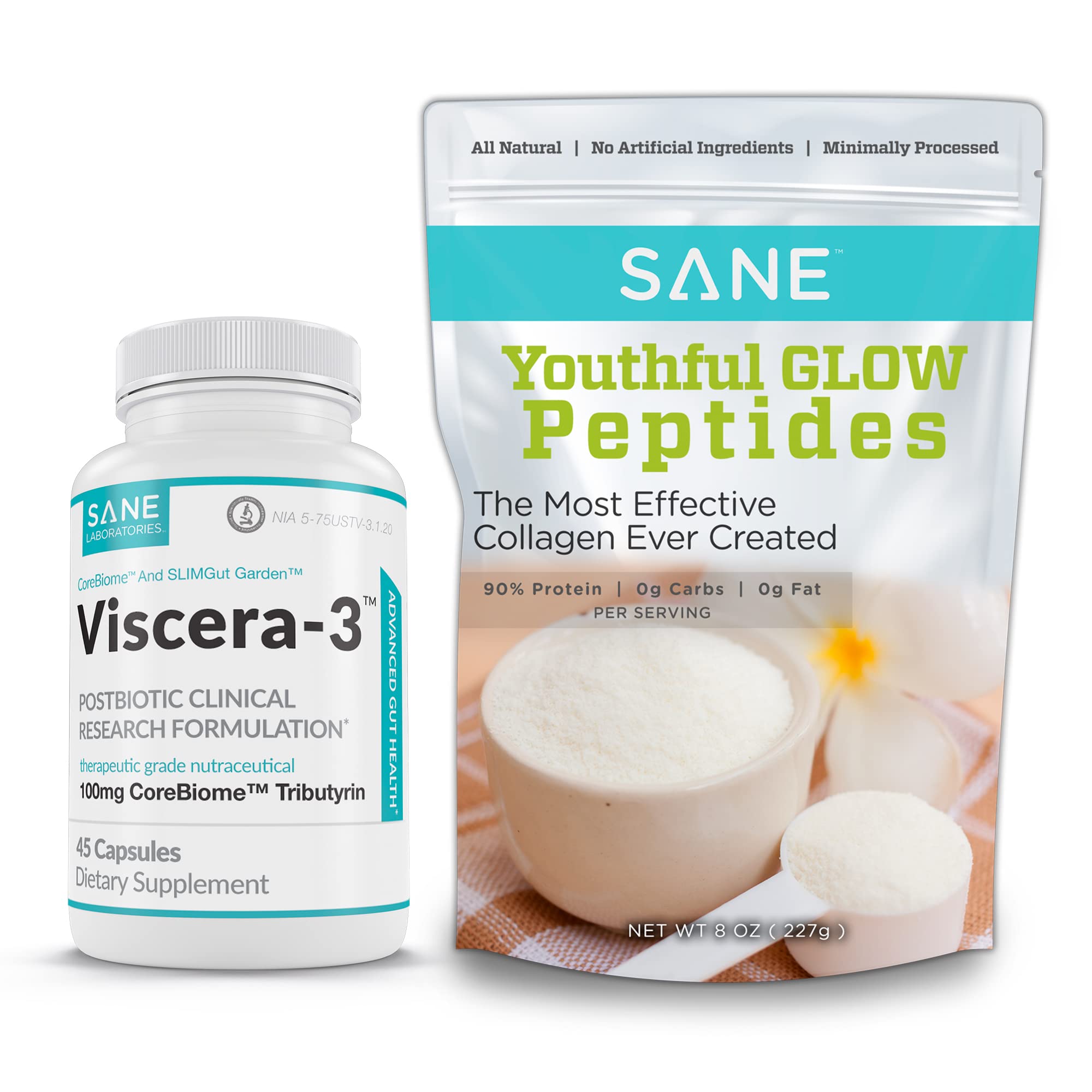 Buy SANE Viscera 3 POSTbiotics Sodium Butyrate Supplement with