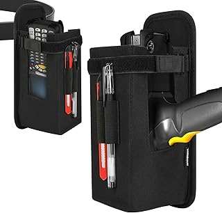 Barcode Scanner Holster Large w/Nylon Carry Case Pouch for Pistol-Grip Mobile Computers, Handheld Bar Code Scanners, Belt Clip & Belt Loop, Fits for Zebra Scanner MC9500/9300/9200/9100