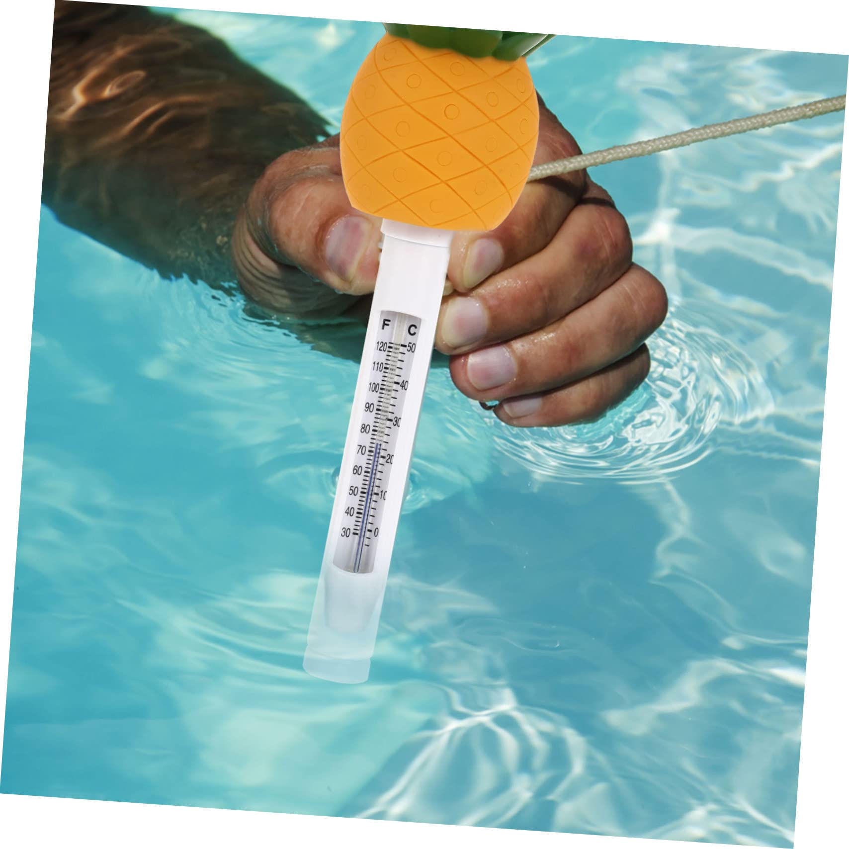 Yardwe 2stücke Pineapple Floating Swimming Pool Thermometer Cartoon Pool Scale Thermometer Für Genaue Temperaturmessung Schwimmbad Und Für Spaß Im Wasser