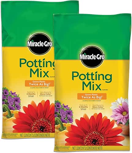 Miracle-Gro Potting Mix, For Container Plants, Flowers, Vegetables, Annuals, Perennials,