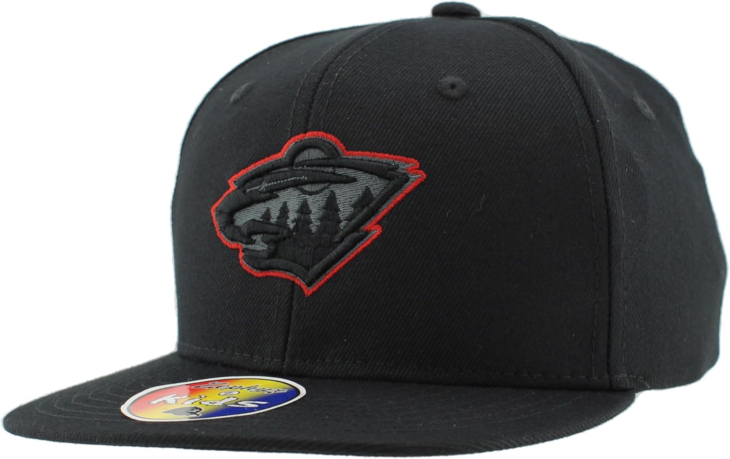 ZHATS NHL Unisex Kids NHL Officially Licensed Youth Adjustable Snapback Hat Flat Bill Z11 Black Element