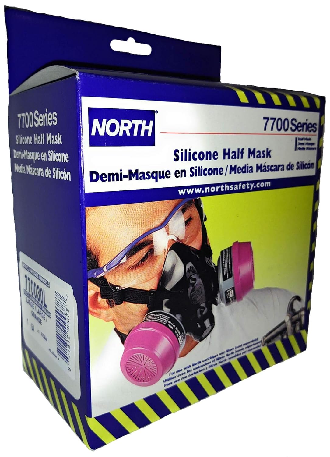 North by Honeywell Large Black Silicone Half Mask 7700 Series Facepiece