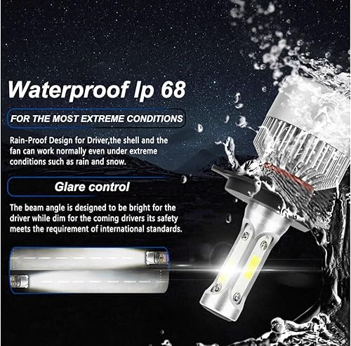 Miniatura 6 de 9005 - Faro LED COB súper brillante de 12000 lúmenes, bombillas para luces antiniebla de haz alto y bajo, Plug and Play, paquete de 2