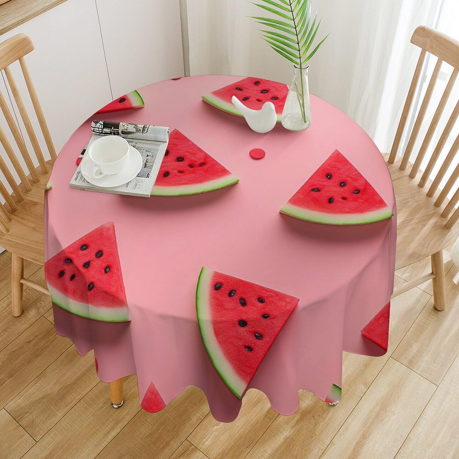 Nappe de table ronde imperméable finie la corvée des taches