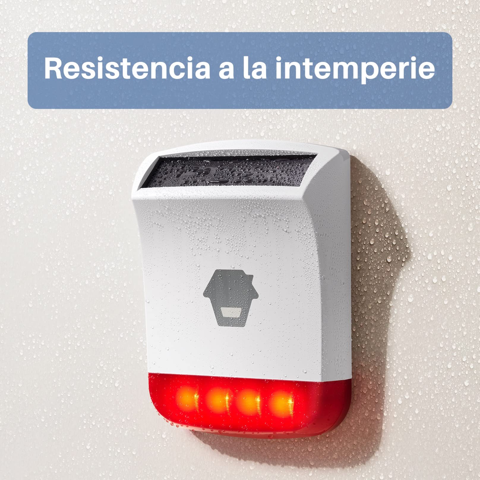 Chuango SPS-260 Sirena Solar inalámbrica: Alarma antirrobo con luz estroboscópica roja Que Parpadea: Sistema de Seguridad de Alto Rendimiento - Volumen 110 dB - Compatible con Accesorios