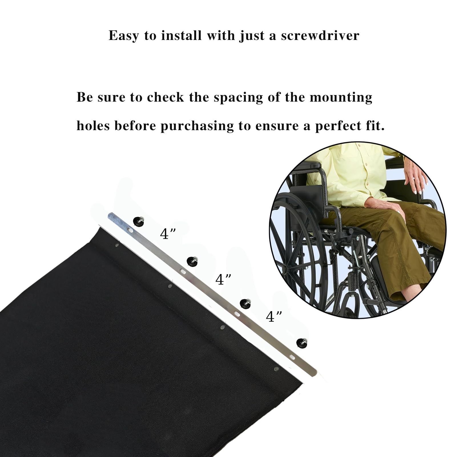 Asiento para silla de ruedas de 18 pulgadas, asiento de repuesto para silla de ruedas, tapicería de asiento de nailon, pieza de repuesto para silla de ruedas (18 x 16), universal (18 pulgadas)