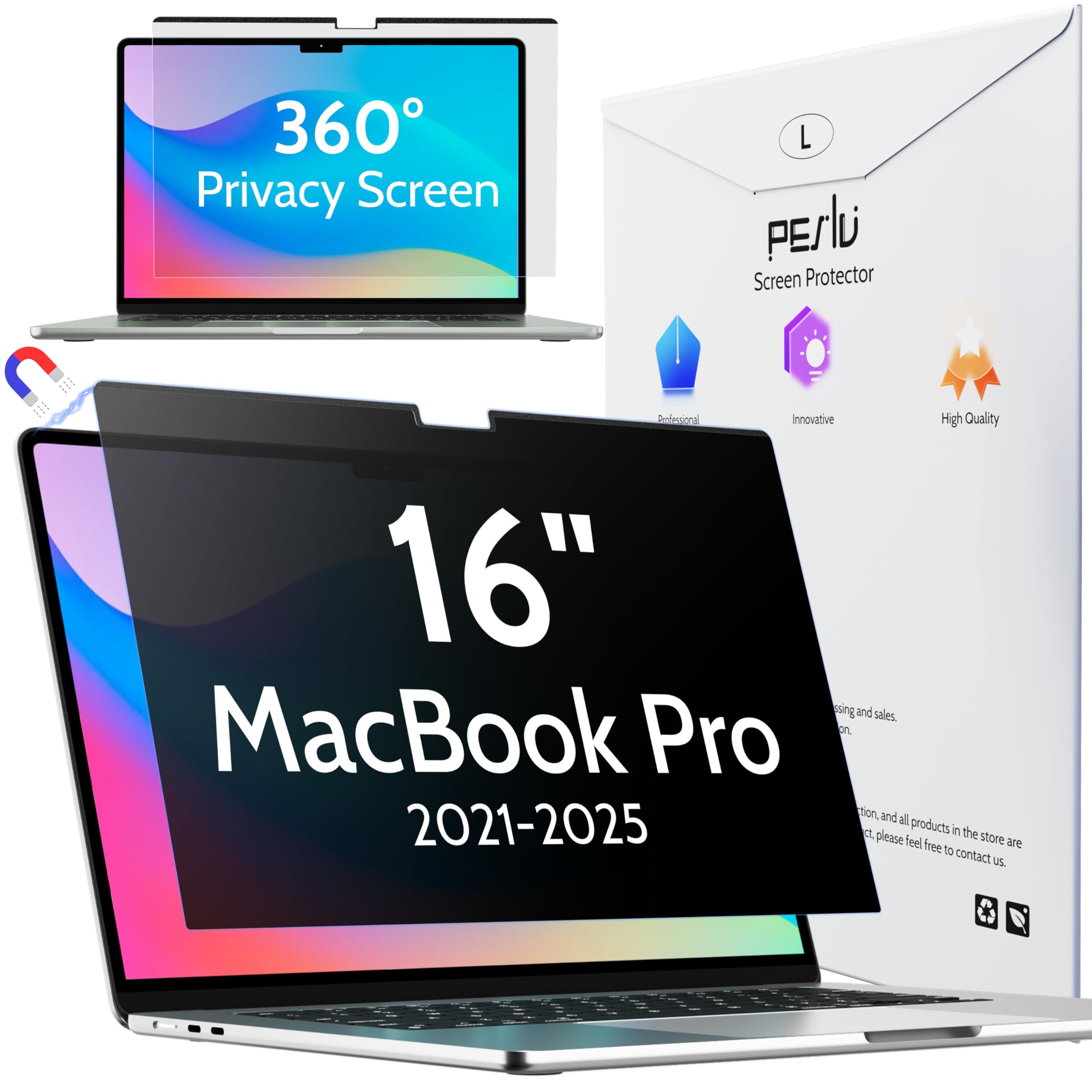 Amazon.com: Peslv Magnetic 360° Privacy Screen for Macbook Pro 16