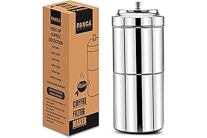 PANCA South Indian Filter Coffee Maker 200 ML, 2-4 Cups Stainless Steel Coffee Maker