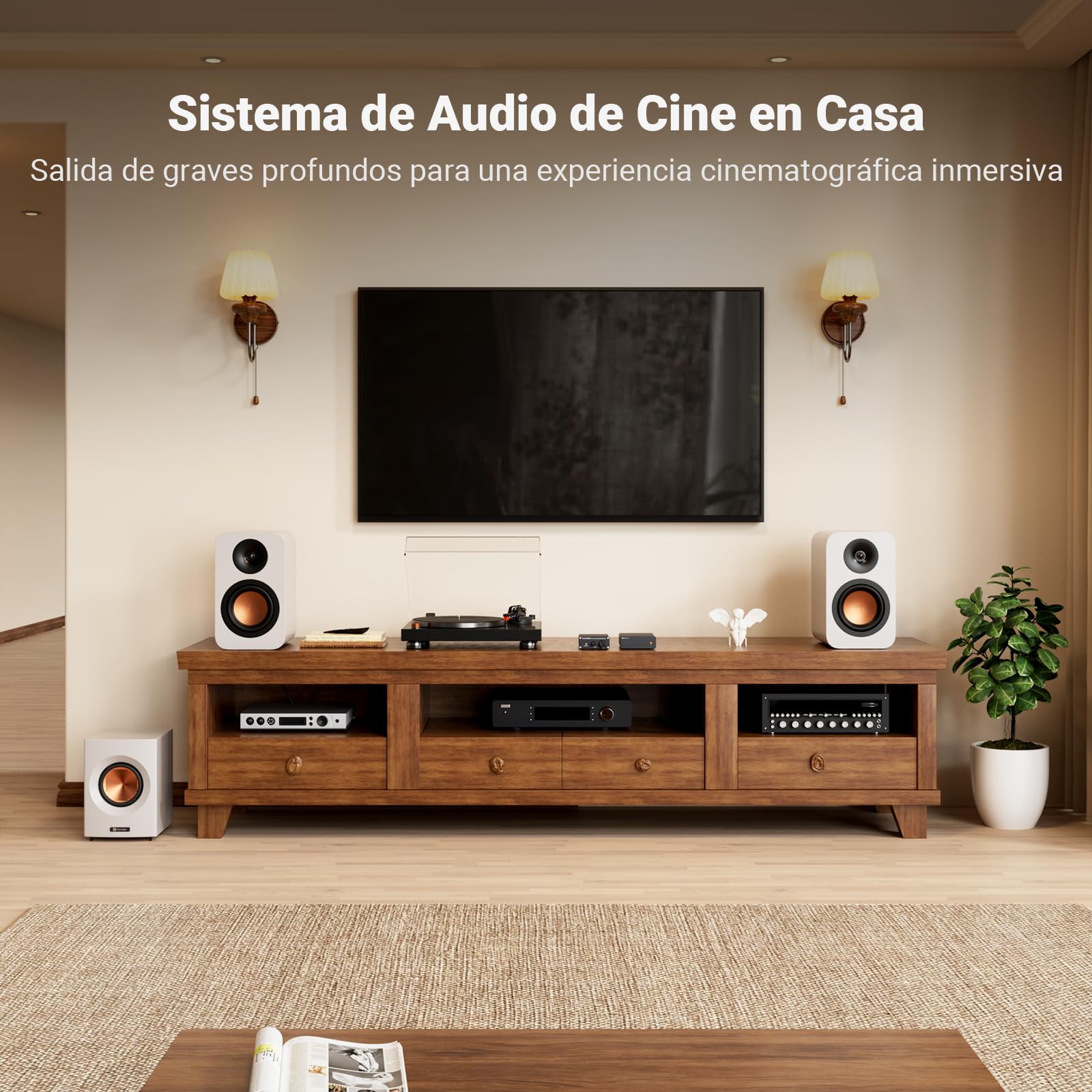 Fosi Audio TP-02 Amplificador Subwoofer Mini Sub Bass Amp Digital Clase D Integrado Amplificador de Subwoofer TDA7498E 220Watt x1