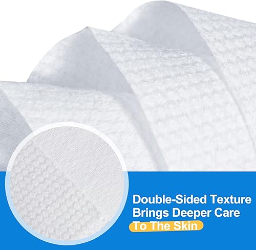 Miniatura 2 de Winner 1080 hojas de toalla facial de algodón de doble textura con certificado de seguridad OEKO-Tex, 7.87 x 7.87 pulgadas