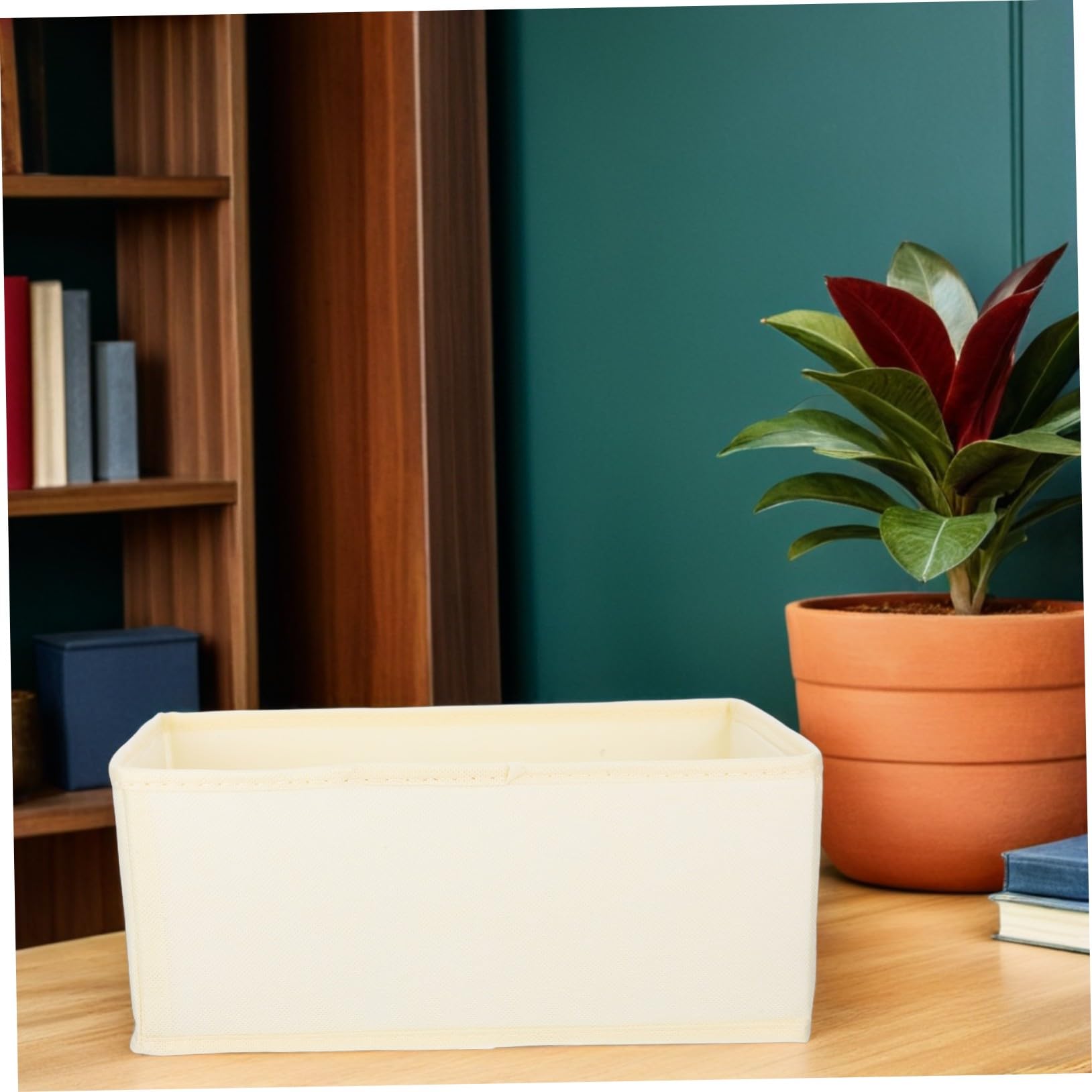 6 Piezas Organizadores para Ropa Divisor Tapa para Ropa Interior y Calcetines Organizador de Armario de Tela Beige Caja de Almacenamiento para y Vestidor