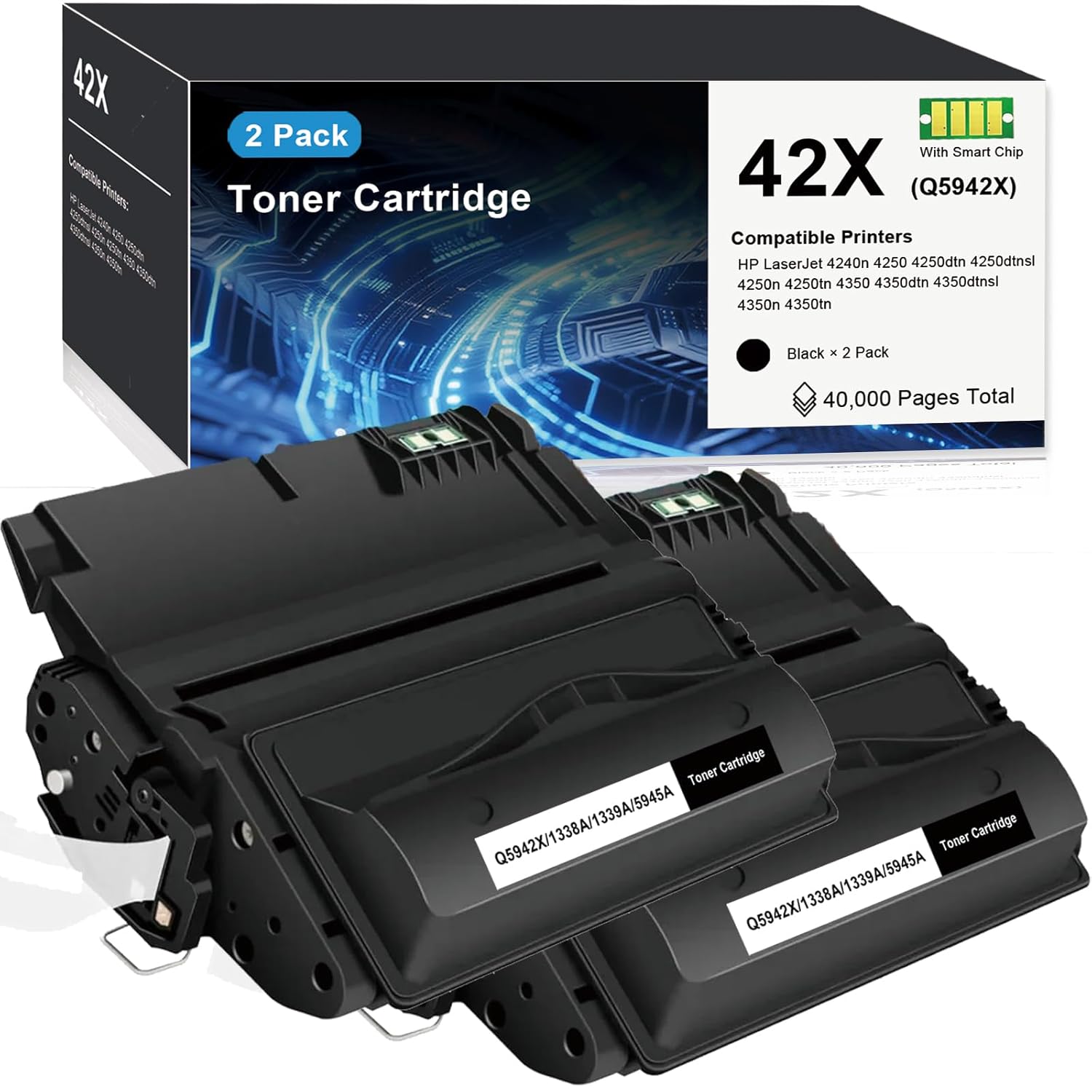 42X Toner Cartridge Compatible for HP Q5942X High Yield Toner for HP Laserjet 4250DTN 4250DTNSL 4250N 4250TN 4350 4350DTN 4350DTNSL 4350N 4350TN M4250dn M4350dw Printers...