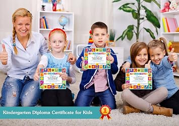 WhatSign 30PCS Kindergarten Certificate Kindergarten Diploma Kindergarten Graduation Achievement Certificate for Kids Certificate of Completion Student Awards Kindergarten School Supplies for Teachers