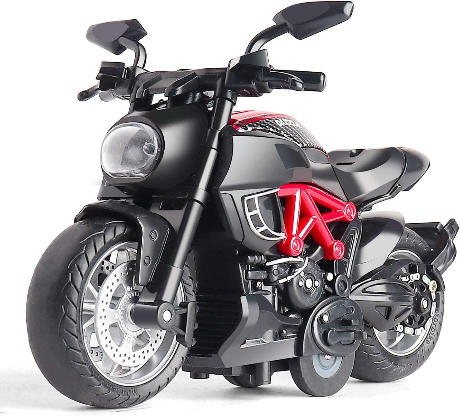 MING YING 66 Toy Motorcycle - Pull Back Toy Cars with Sound and Light Toy,Motorcycle Toy for Kids,Motorcycle Toys for Boys Age 3-9