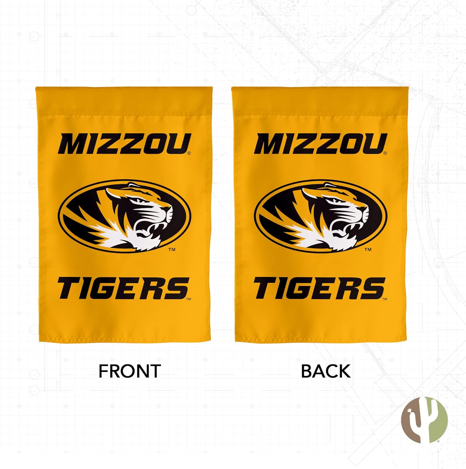 Desert Cactus University of Missouri UM Garden Flag – 19 x 12 Inch Missouri Tigers Banner, for Outdoor Display and Events (Design F) - Image 2