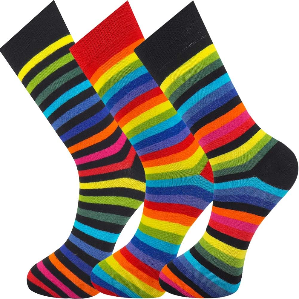MysocksUnisex Rainbow Socks Seamless Toe Finest Combed Cotton