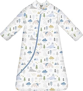 Chilsuessy Baby Schlafsack Winter 3.5 Tog Kinder Schlafsack Ganzjahres Schlafsäcke Jungen Mädchen Schlafsack für Kleinkinder Neugeborene, Eisbärenpark/3.5 Tog, L (90-105 cm)