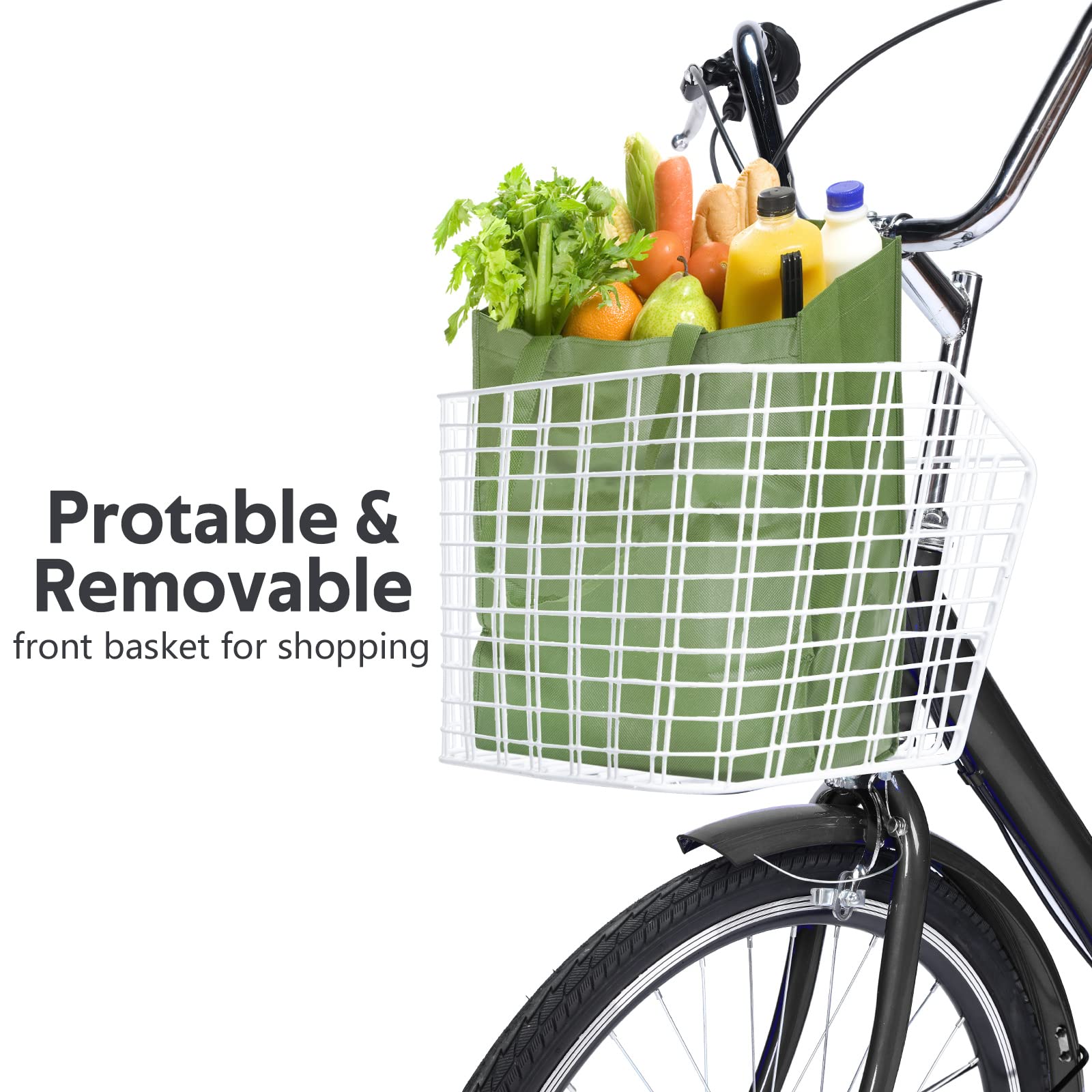 Eosaga PreInstallation Adult Folding Tricycles, 7 Speed Folding Adult Trikes, 24 Inch 3 Wheel