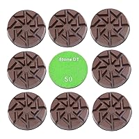 Vista 1 de Discos de pulido de diamante para rectificadora de pisos, discos de enlace de resina de 3 pulgadas para hormigón, terrazo, mármol, granito, 50 #, 9