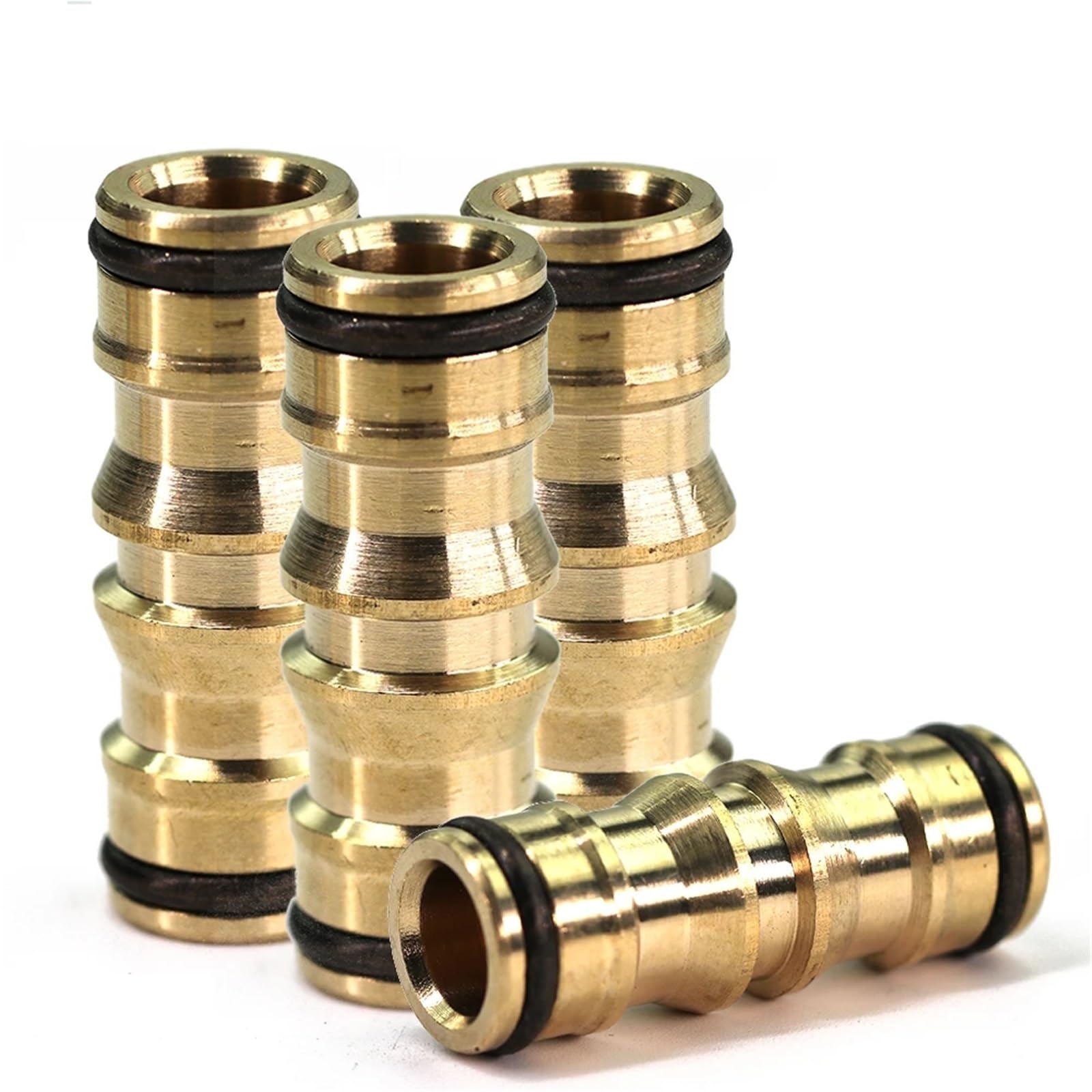 Adaptador de conector rápido de boquilla de latón de 16 mm for manguera de riego de jardín (3 unidades)