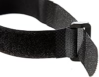 Vista 4 de 25 correas de sujeción reutilizables con gancho y bucle, 0.8 x 8 pulgadas, color negro