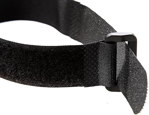 Miniatura 4 de Elantek 25 correas de sujeción reutilizables con gancho y bucle, 0.8 x 8 pulgadas, color negro