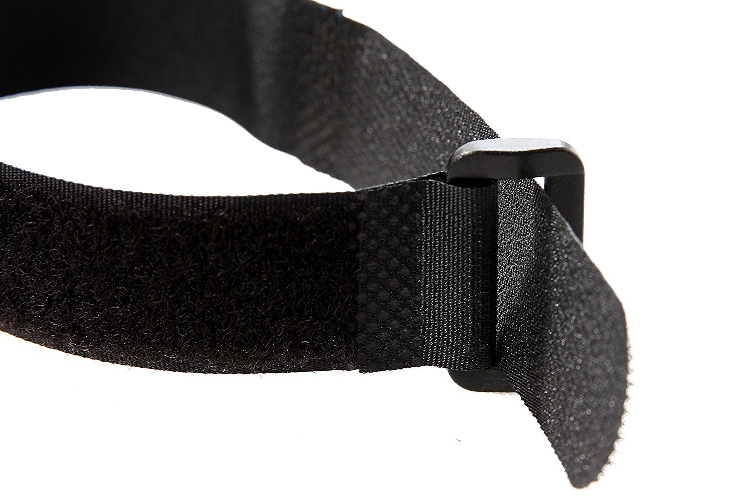 25 pcs cierre de gancho y Loop reutilizable Cable Tie Down straps- 0,8 "x 8", color negro