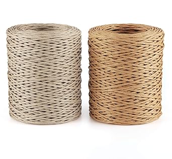 ZOFUN Basteldraht 5x50m - Dünner Papierdraht Natur Für Blumen & Dekoration