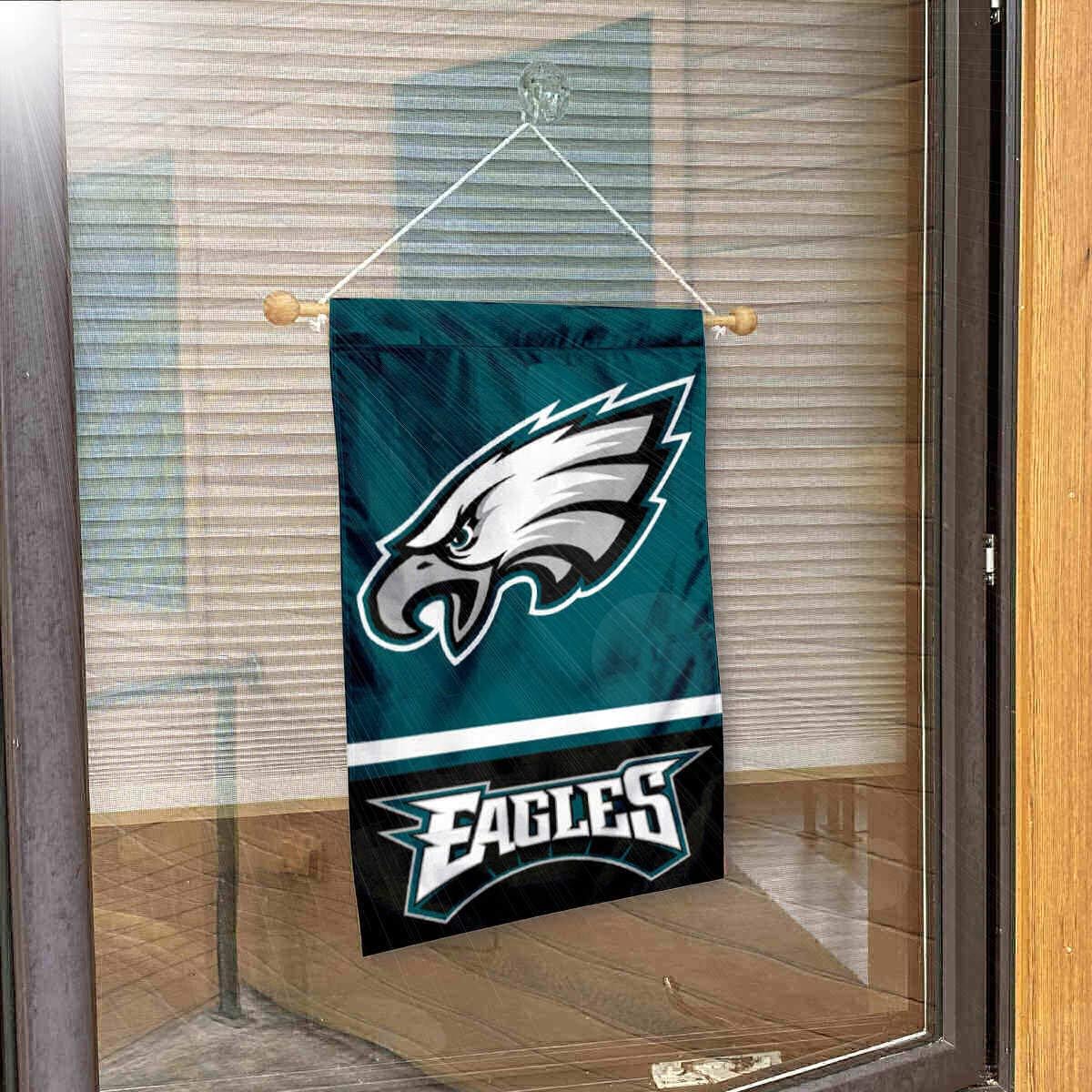Philadelphia Eagles Banner Window Wall Hanging Flag with Suction Cup - Image 3