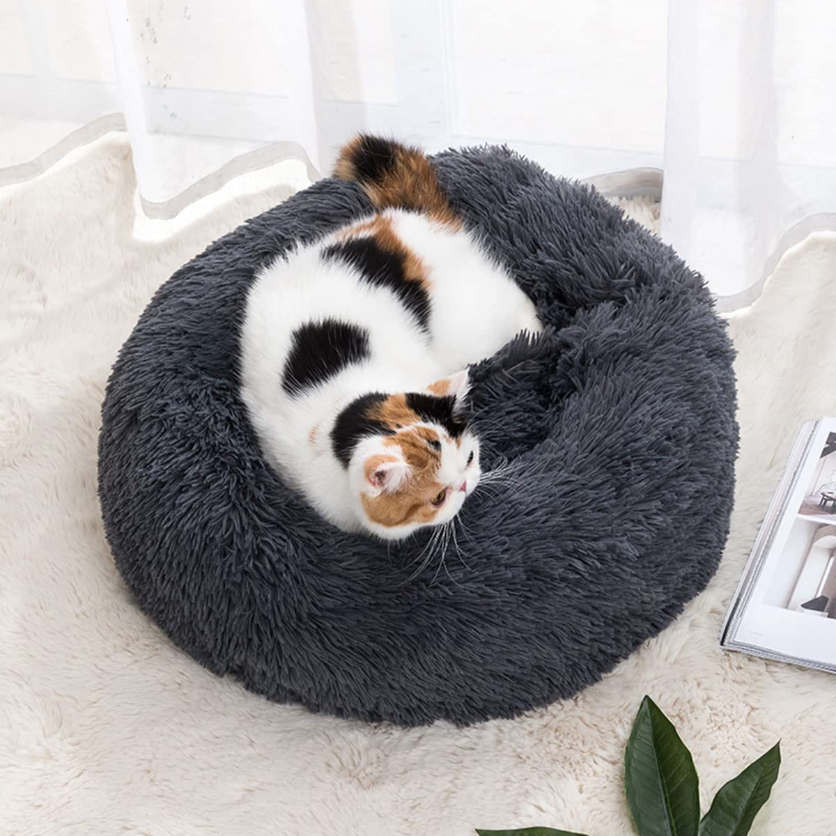 Yogi Family Donut Kattenmand Grijs 46x46x22cm Yogi Family