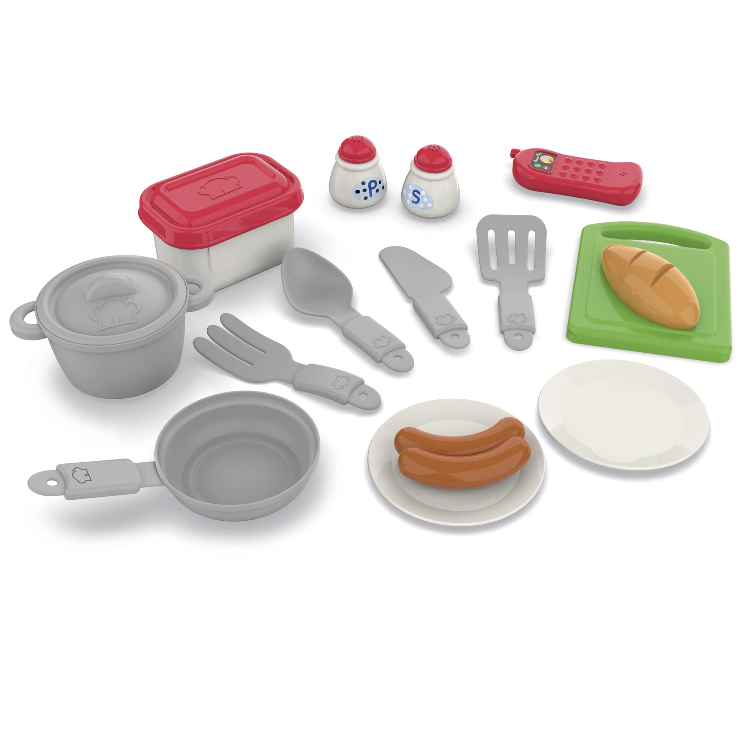 Chicos - Cocina de Juguete Peppa Pig Premier Kitchen de sobremesa | Incluye 17 Accesorios como Ollas, Cubiertos, Fruta y Sartén | A Partir de 18 Meses (84005)