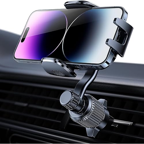 Rorhxia Car Vent Phone Mount, [Never Blocking Vent, Enjoy The Comfort of The A/C] Hands-Free Universal Extension Clip Air Phone Holder Car Fit for All Phones iPhone 17 16 15 14 13 12 Samsung More
