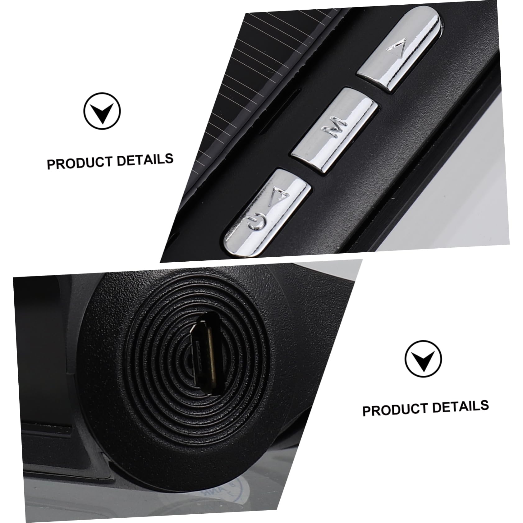 CALLARON 2piezas Reloj Digital Solar Para Automóvil y Calendario Pantalla Función Dispositivo Multifuncional Para Salpicadero Carga Solar Automática Material