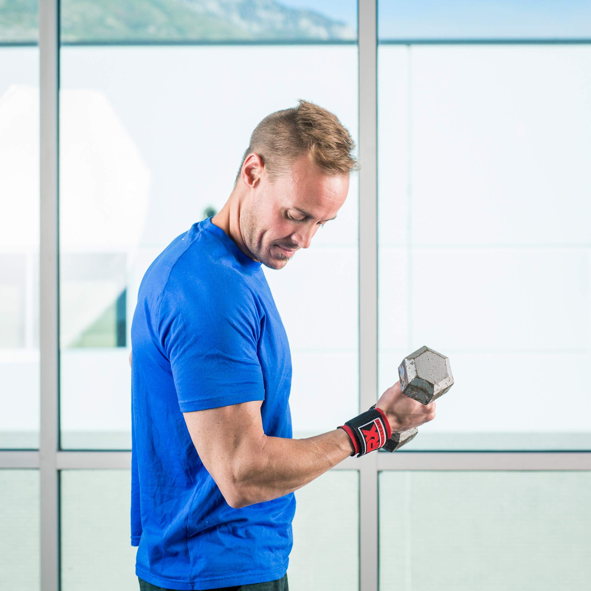 MRX opaski na nadgarstek do podnoszenia ciężarów, wsparcie nadgarstka, crossfit, siłownia, kulturystyka, trening dla mężczyzn i kobiet, czerwone