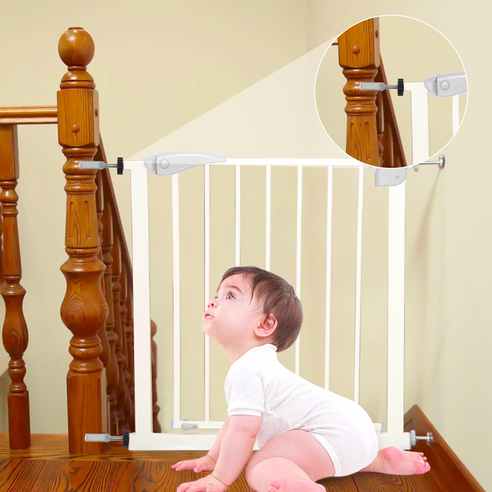 2 Bulloni A Y Per Cancello Bambino – Aste Filettate Per Fissaggio A Pressione, Diametro 7 Cm