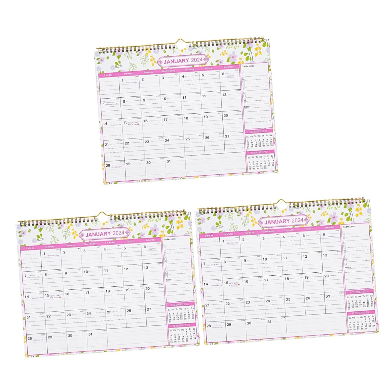 Amazon.com: STOBOK 3pcs 2024 Calendar Monthly Calendar 202 To Do List  Calendar Schedule Calendar Holiday Hanging Calendar Annual Wall Calendar  2024-2025 Calendar Erasable Paper Big Calendar Office : Office Products