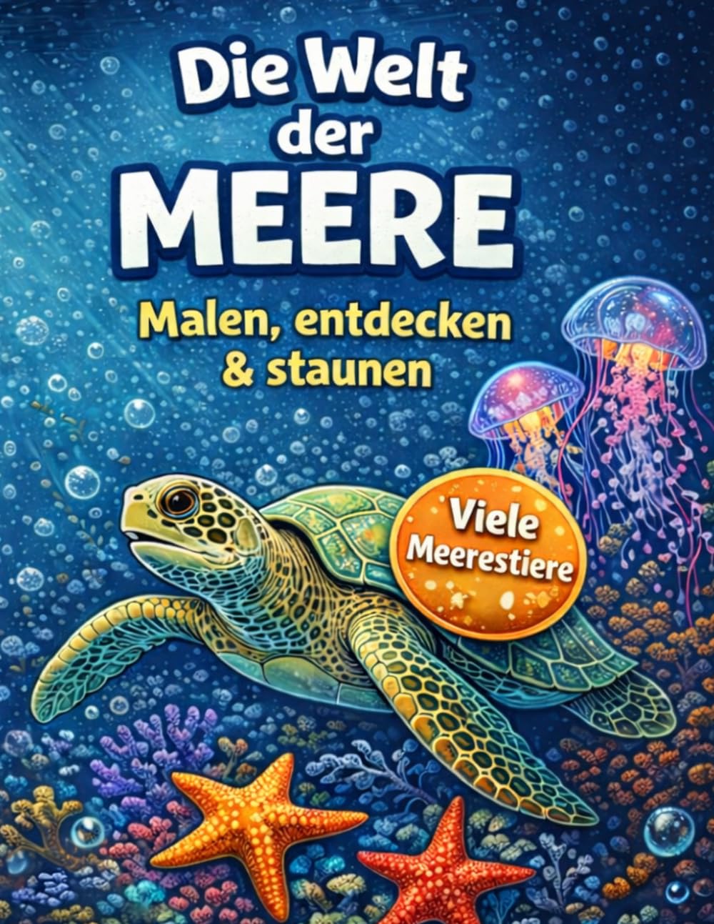 Die Welt der Meere: Ein Ausmal- und Lernbuch für Kinder