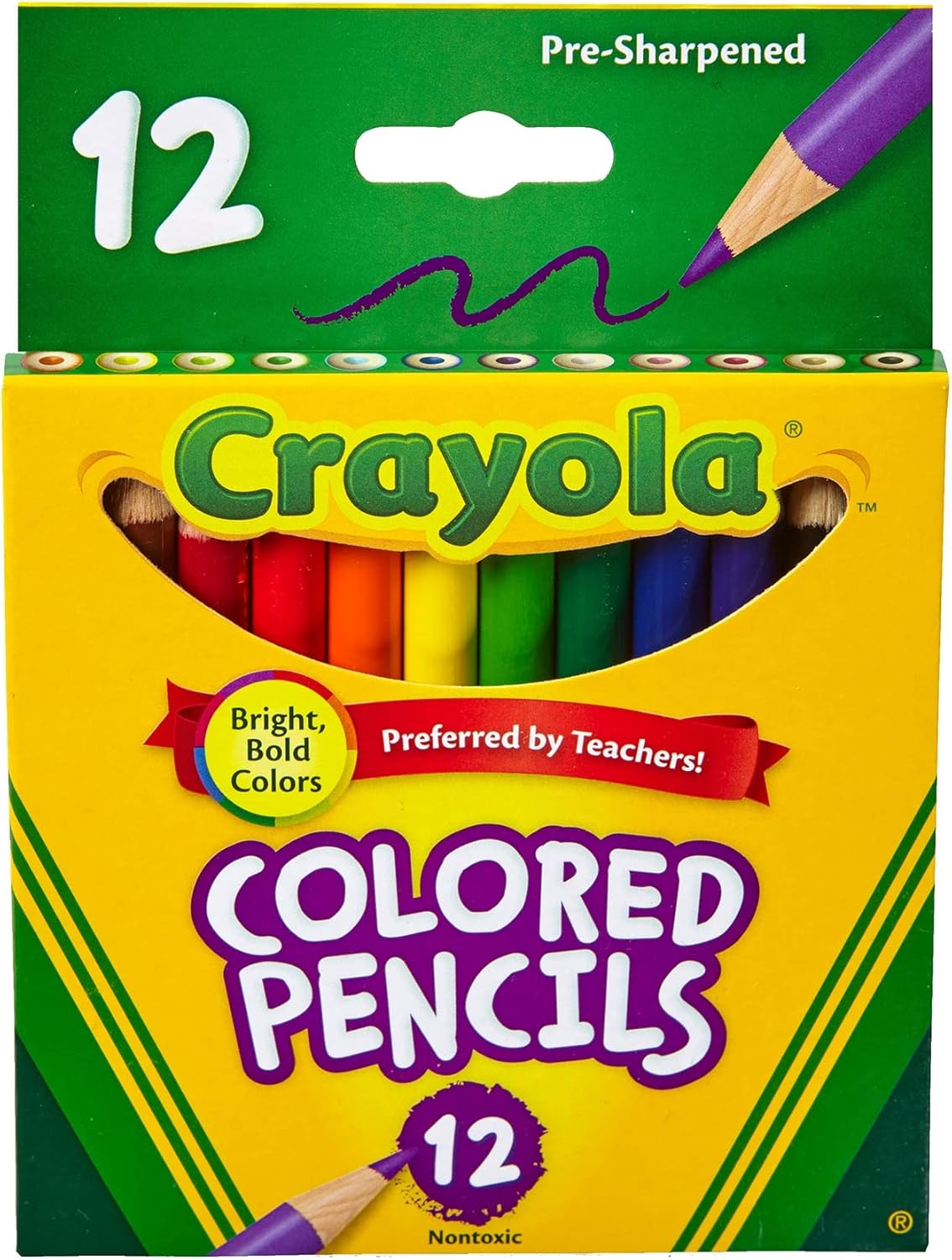 CRAYOLA 12 Mini Colored Pencils, PreSharpened, LongLasting, Great for