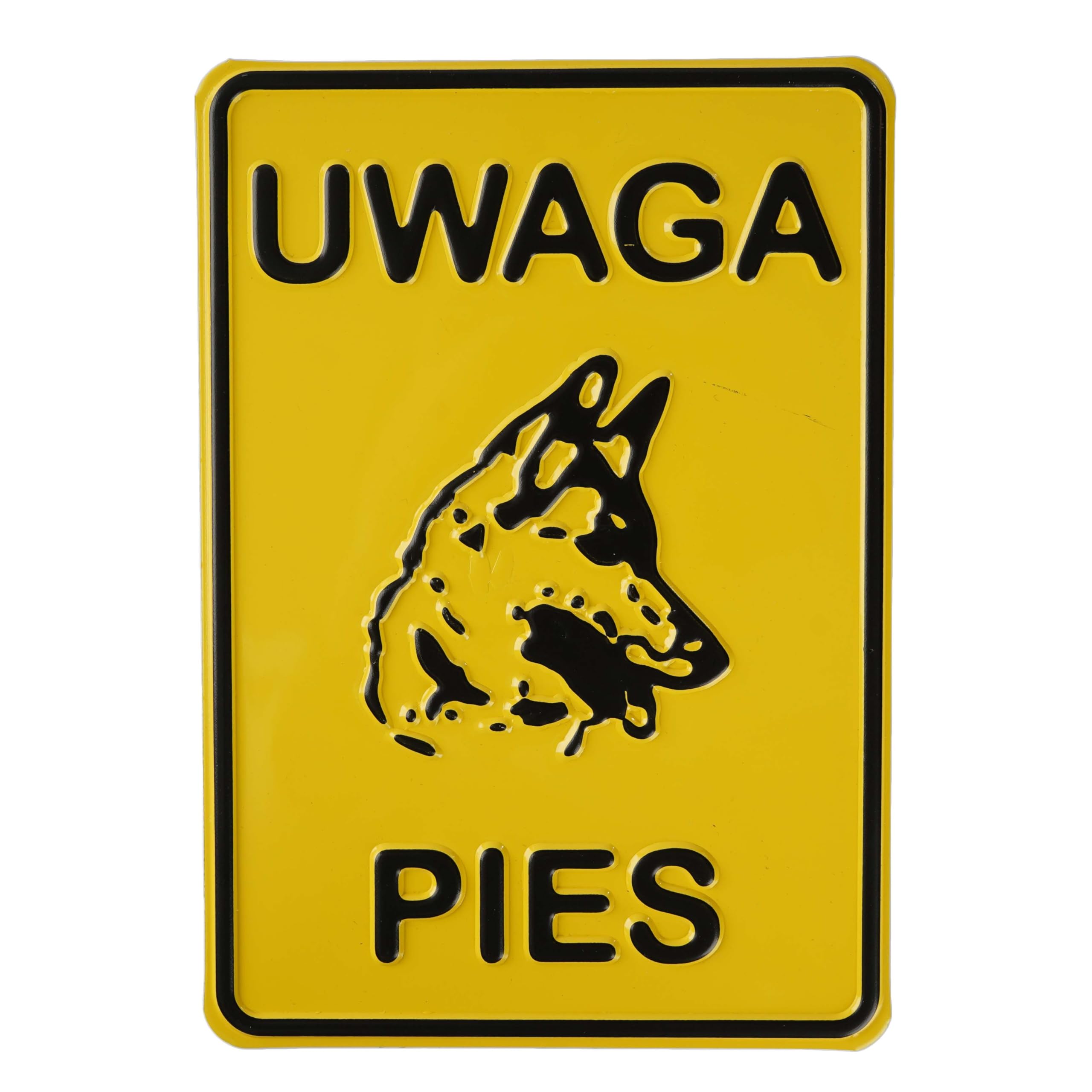 Tabliczka Aluminiowa UWAGA PIES Tablica 14 X 20 cm, Odporna Na Warunki Atmosferyczne, Tablica Informacyjna do Powieszenia Na Ogrodzeniu, Bramie