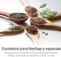 Vista 7 de Hamilton Beach Fresh Grind - Molinillo eléctrico para café en grano, especias y más, con cuchillas de acero inoxidable, cámara removible, hace hasta