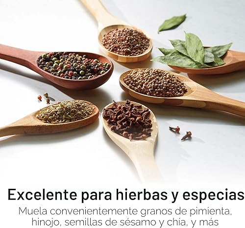 Miniatura 7 de Hamilton Beach Fresh Grind - Molinillo eléctrico para café en grano, especias y más, con cuchillas de acero inoxidable, cámara removible, hace hasta