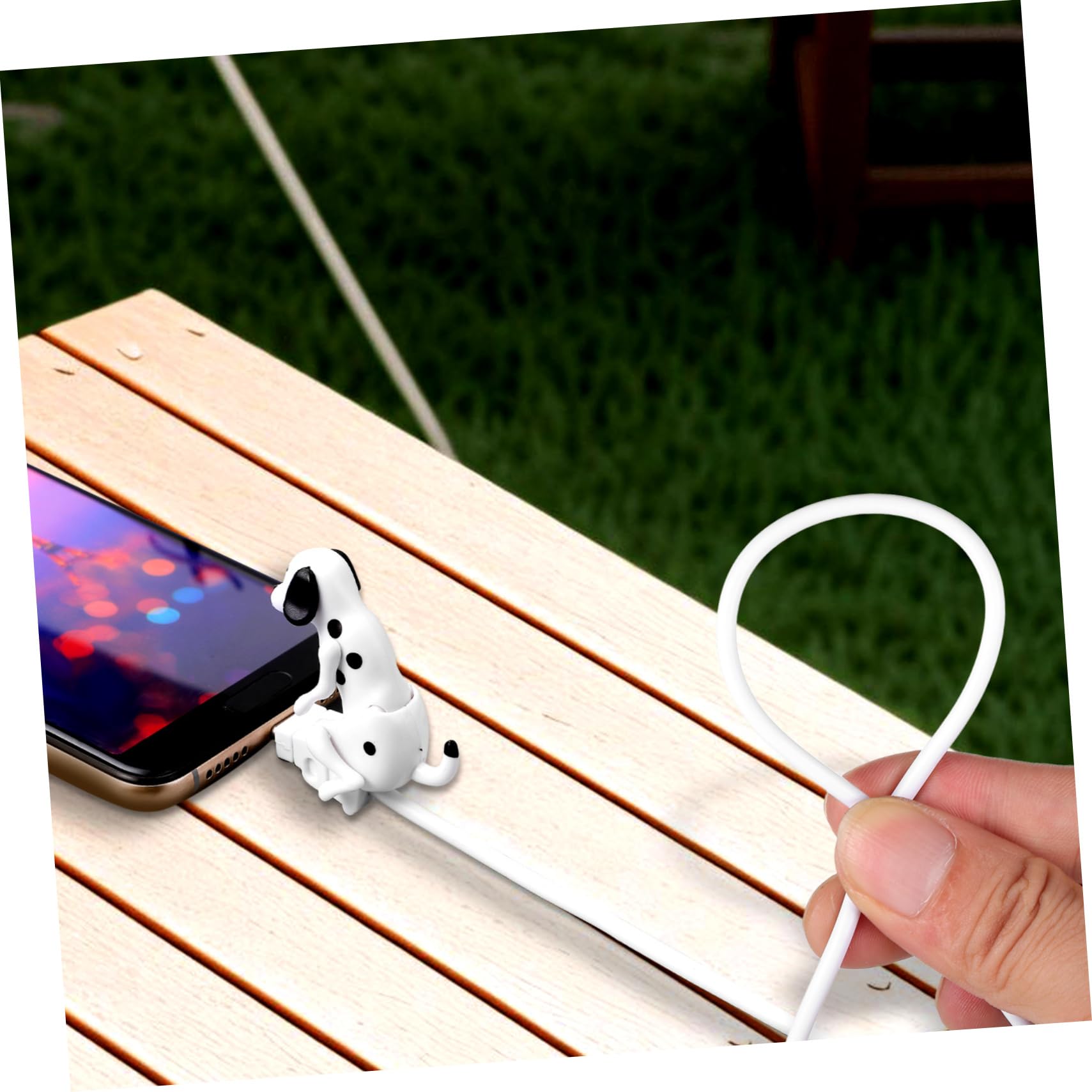 Gadpiparty 5piezas Cargador Type-c Divertido Diseño De Perro Movible Cable De Carga Rápida y Duradero Para Dispositivos Usb Accesorio Creativo y Práctico Para