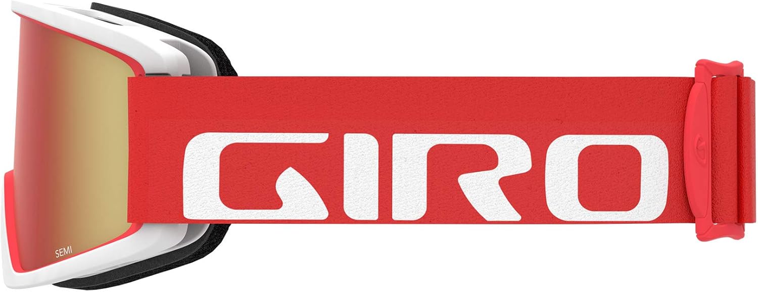 Giro Semi Ski Goggles - Snowboard Goggles for Men, Women & Youth - Anti-Fog - OTG (Over Glasses) Apex Red/White Amber Scarlet/Yellow