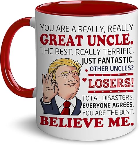 BECHUSKY Fathers Day Gift For Uncle - Best Uncle Gifts From Niece Nephew - Great Uncles Mugs - Best Uncles Ever Cup - Father Day