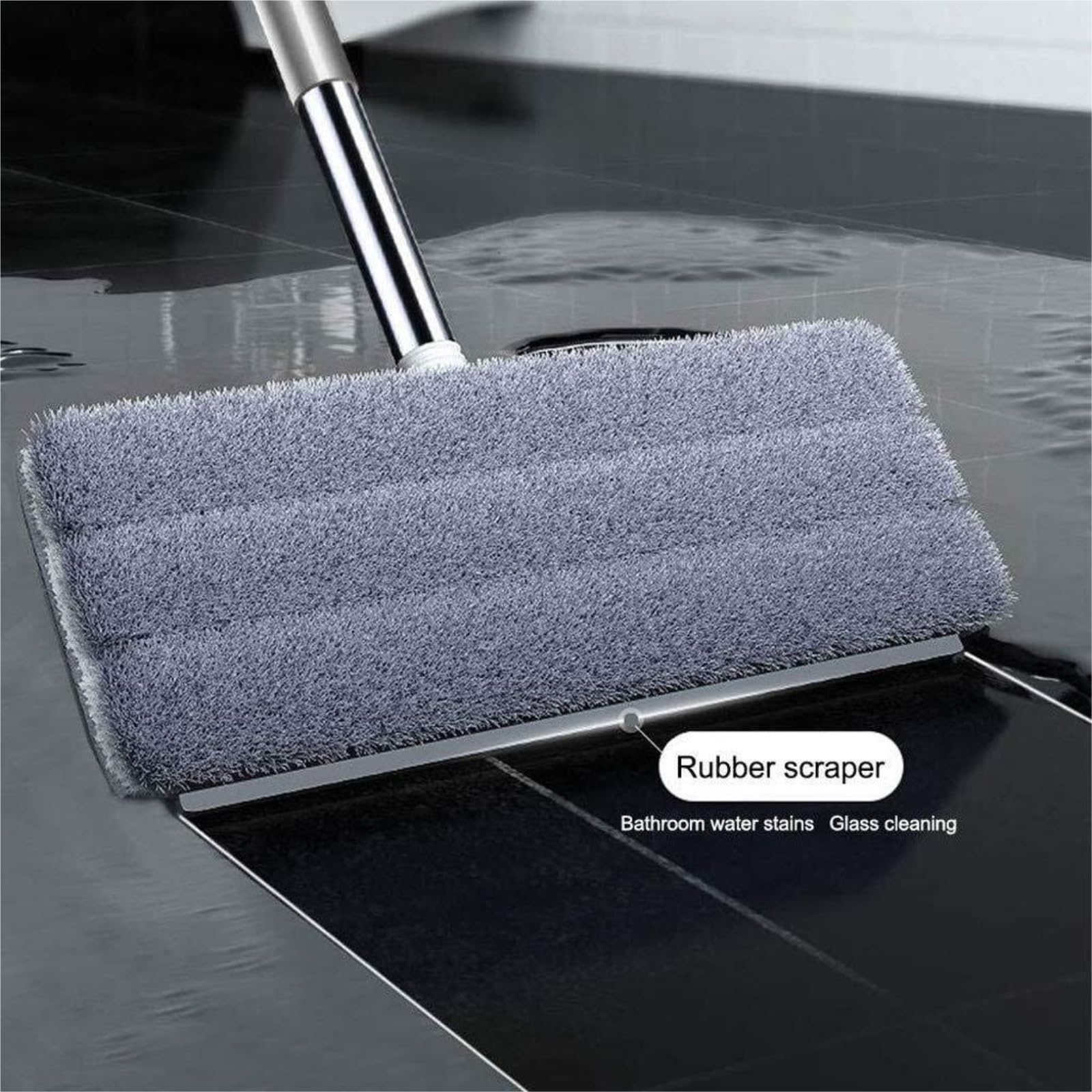 Fregona Mopa Trapeador De Piso Plano Trapeador De Piso De Limpieza En Seco Y Reutilizable con 3 Almohadillas Piso Muy Limpio Mopas De Limpieza Suelos