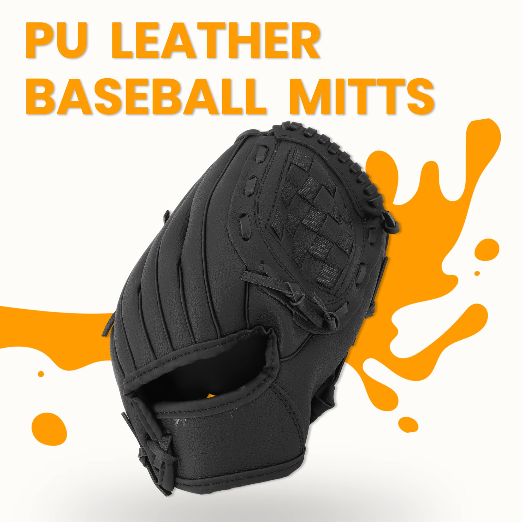 Guanto da baseball ergonomico in pelle PU Guanti da baseball Morbidezza Professionale Fielding Guanto Softball Guanti per Giovani Adulti