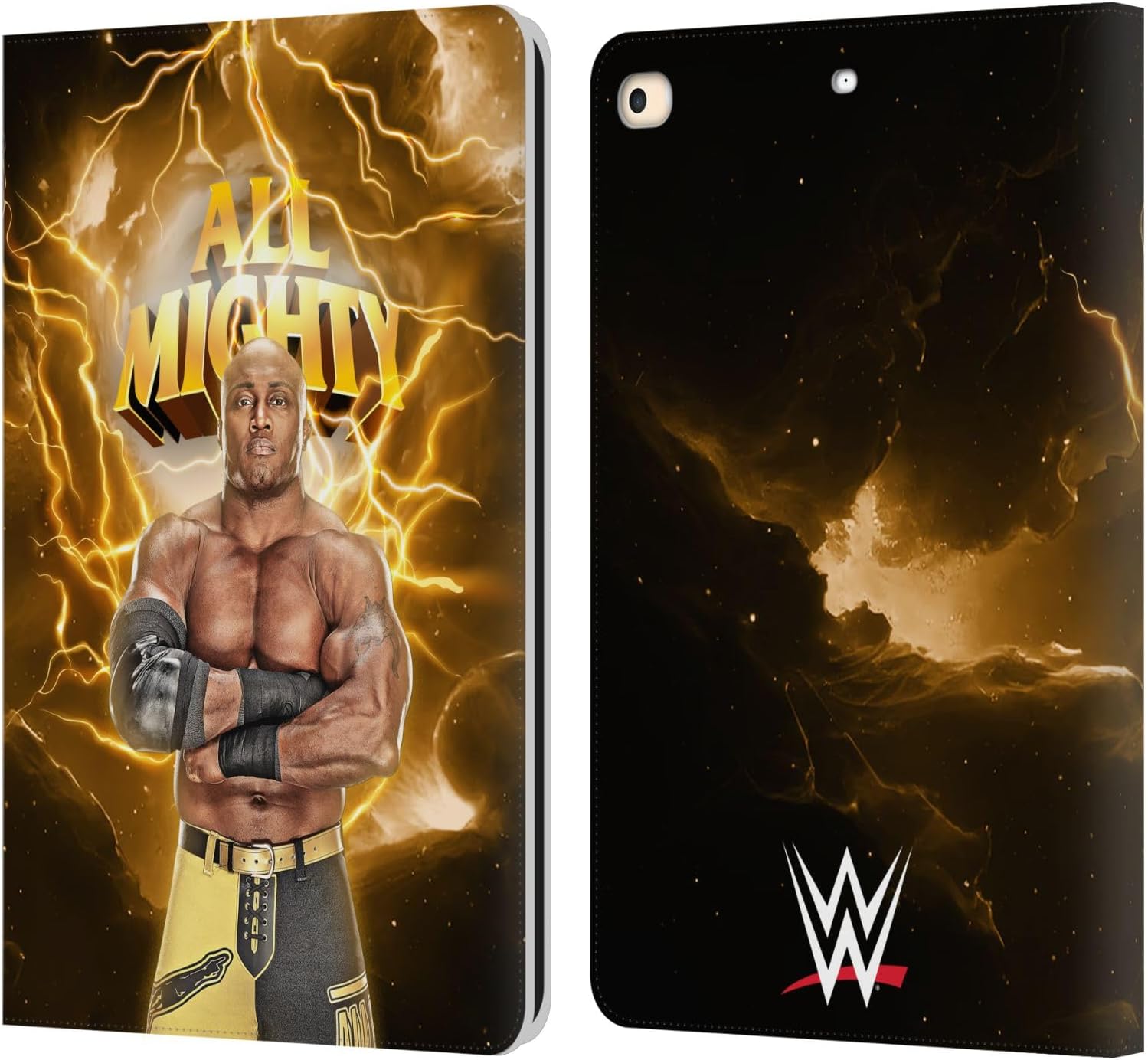 Head Case Designs Officially Licensed WWE Portrait Bobby Lashley Leather Wallet Case Compatible with Apple iPad 9.7 2017 / iPad 9.7 2018
